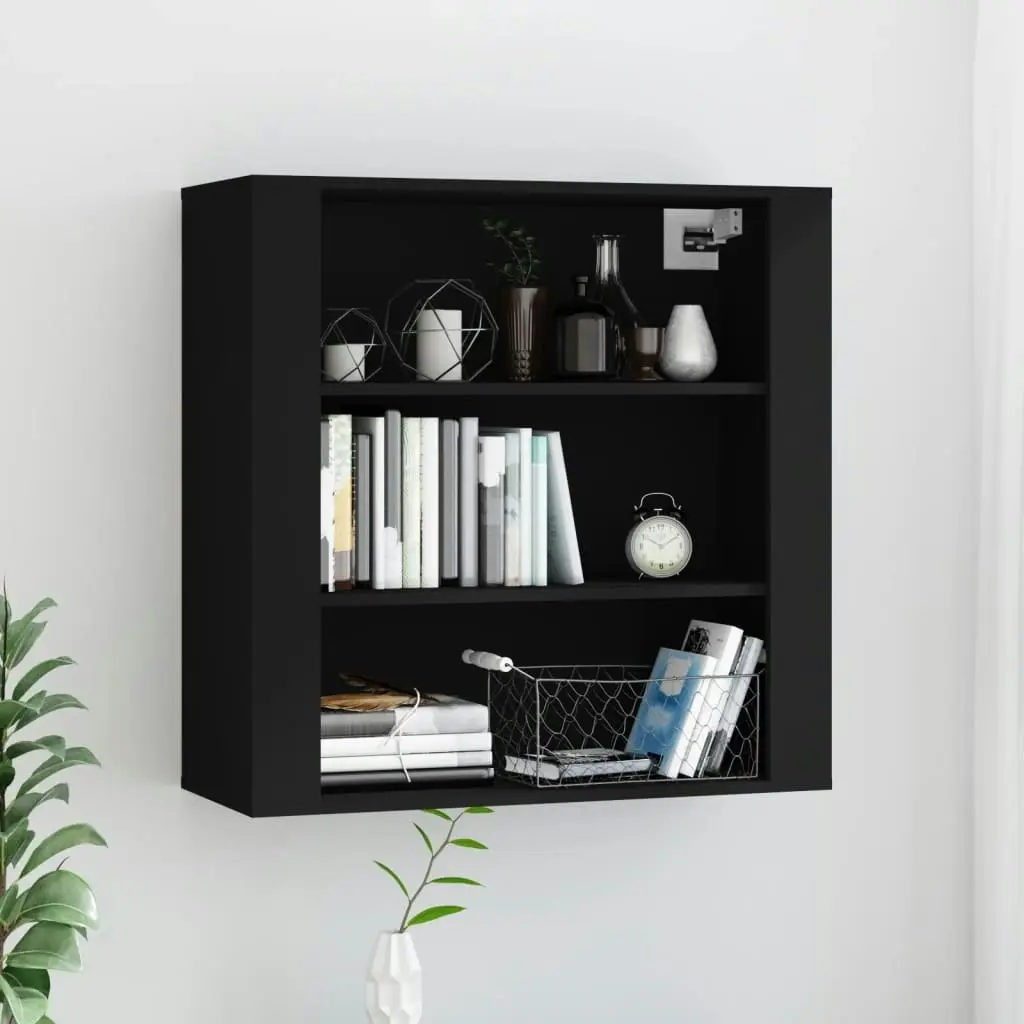 Wall Cabinet Black 80x33x80 cm Engineered Wood 816593