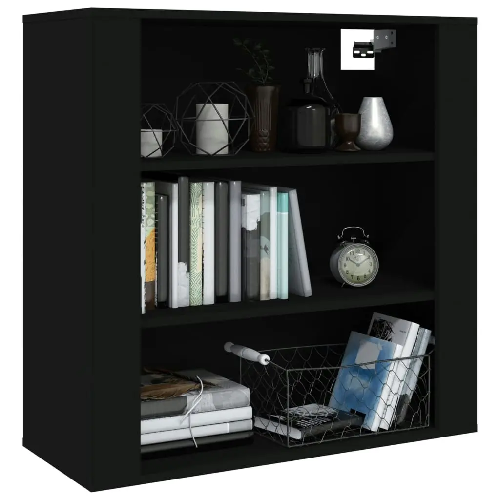 Wall Cabinet Black 80x33x80 cm Engineered Wood 816593