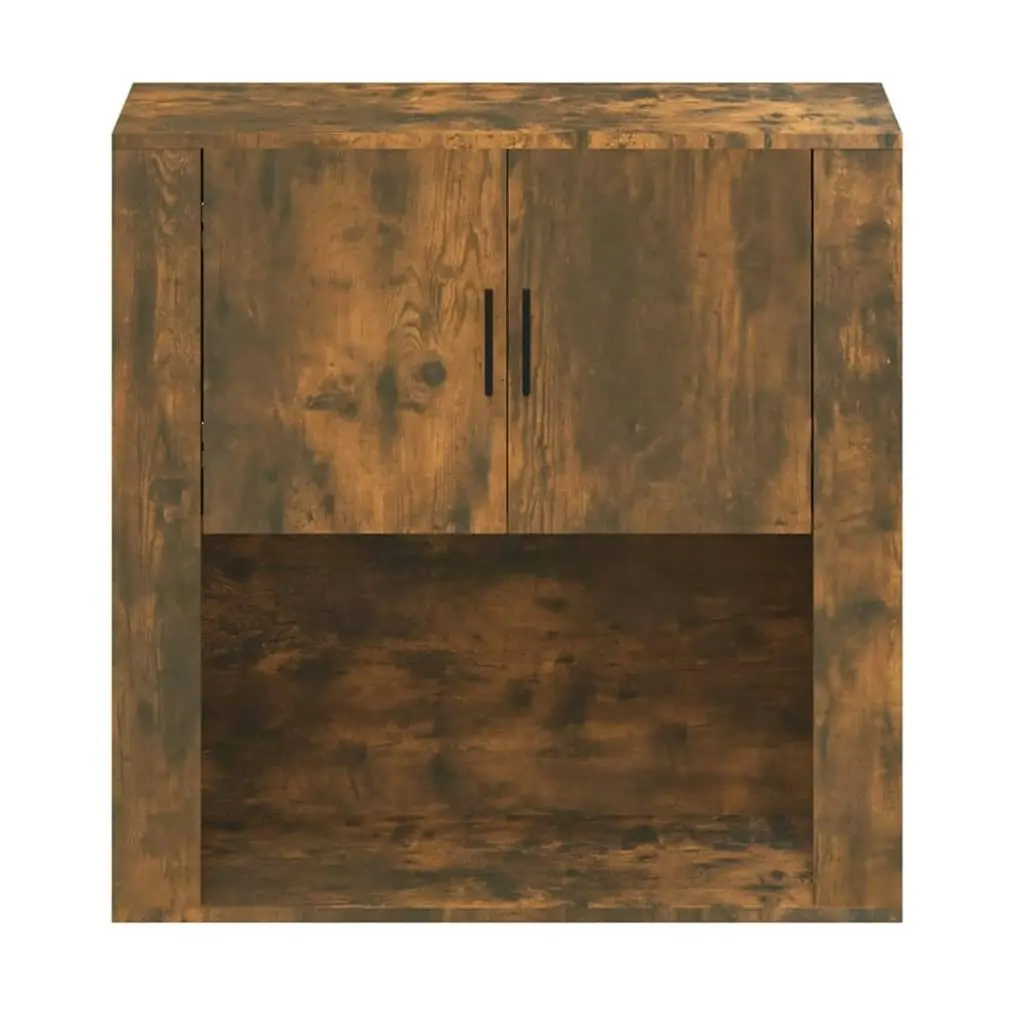 Wall Cabinet Smoked Oak 80x33x80 cm Engineered Wood 816589