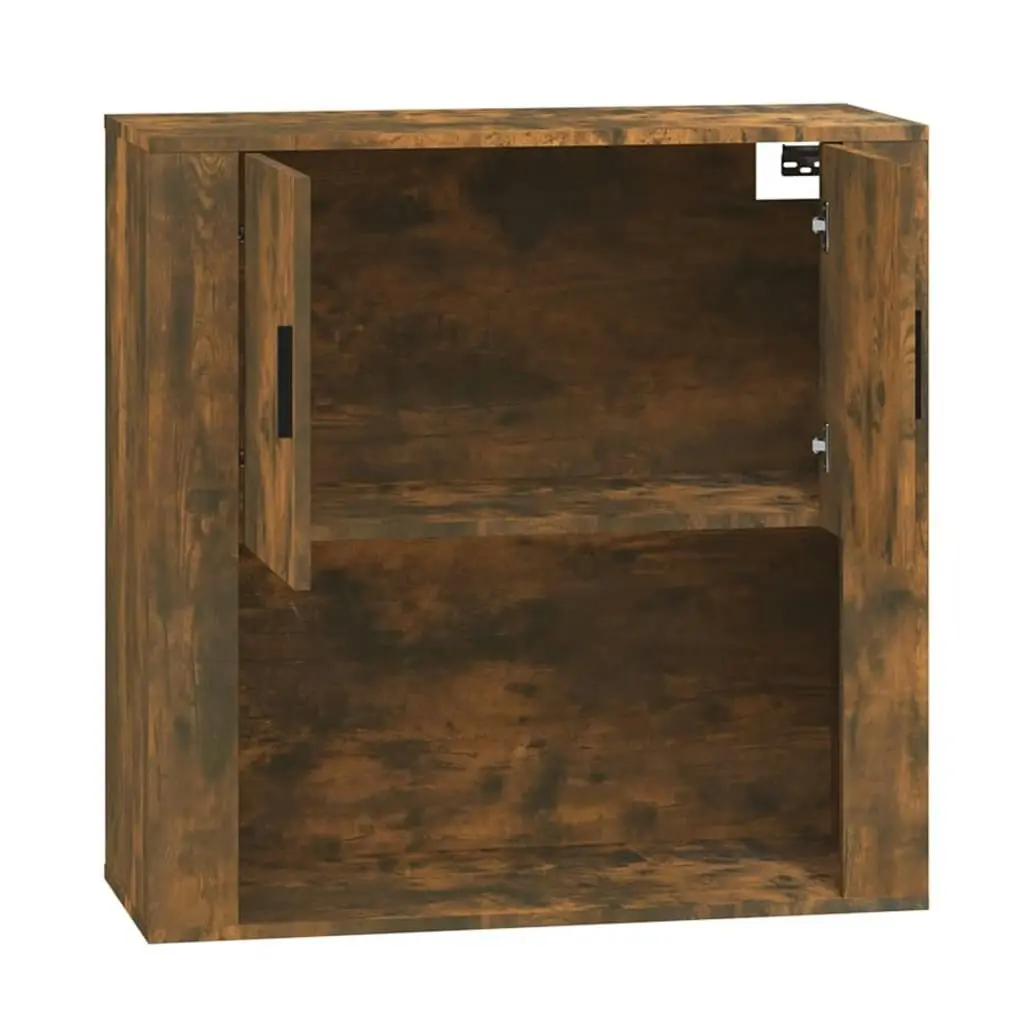 Wall Cabinet Smoked Oak 80x33x80 cm Engineered Wood 816589