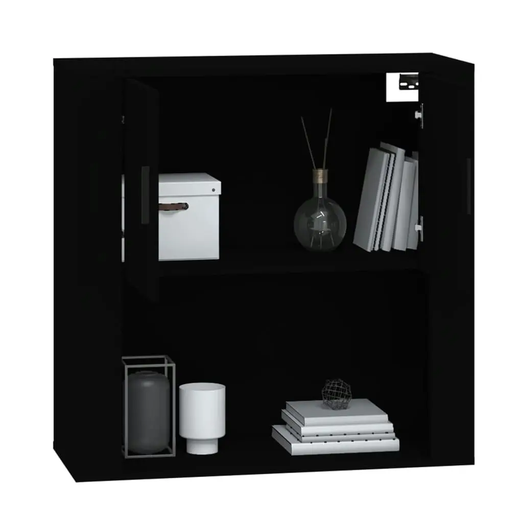 Wall Cabinet Black 80x33x80 cm Engineered Wood 816585