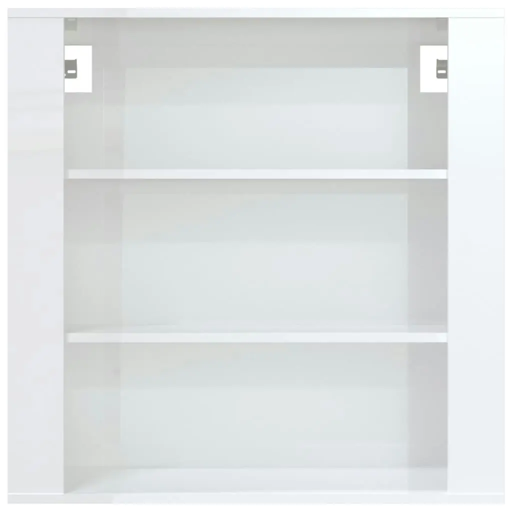 Wall Cabinet High Gloss White 80x33x80 cm Engineered Wood 816594