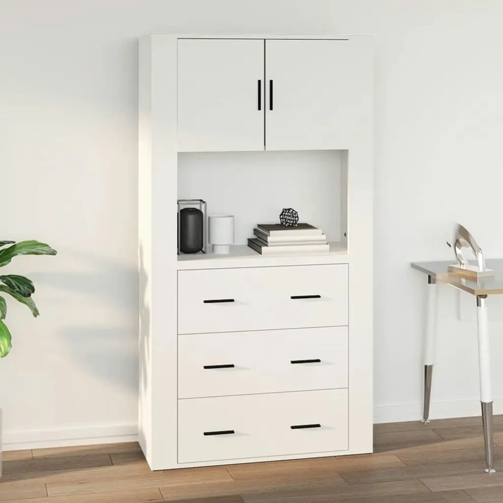 Wall Cabinet White 80x33x80 cm Engineered Wood 816584