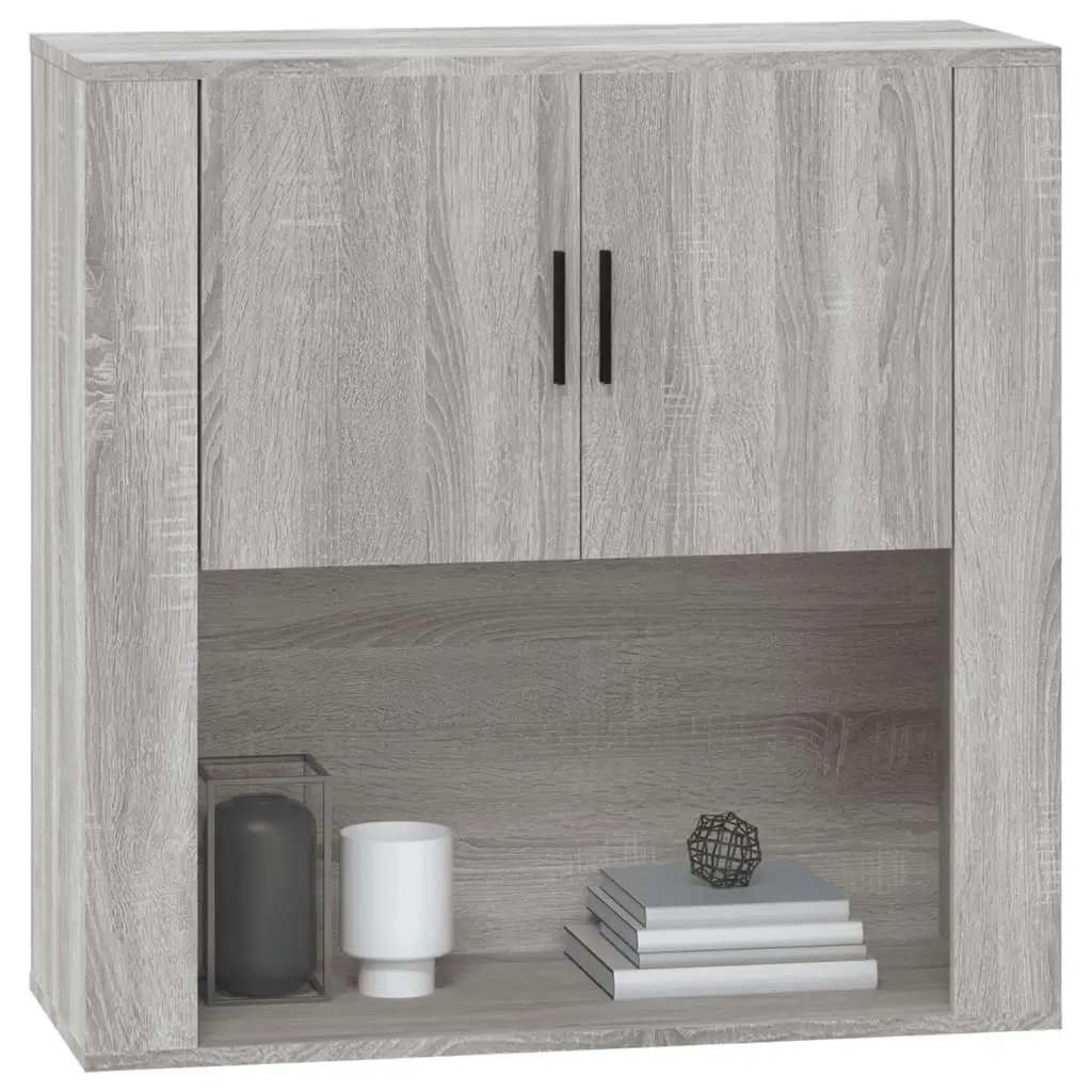 Wall Cabinet Grey Sonoma 80x33x80 cm Engineered Wood 816590