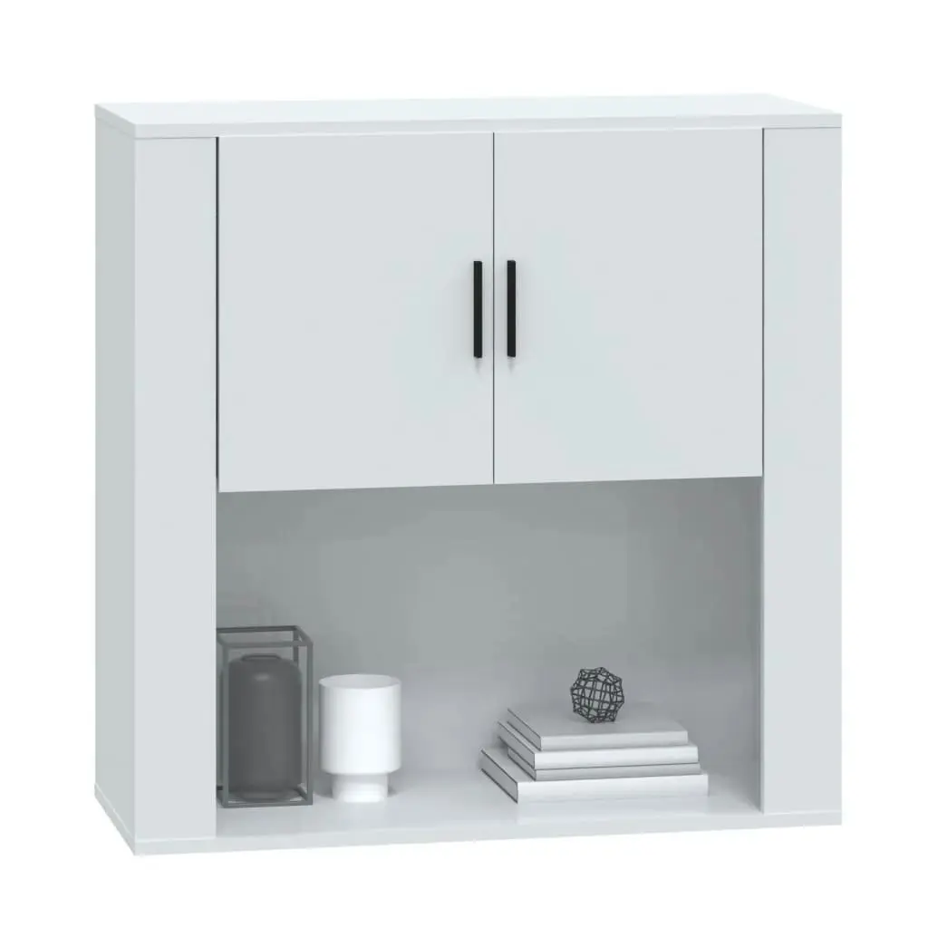 Wall Cabinet High Gloss White 80x33x80 cm Engineered Wood 816586