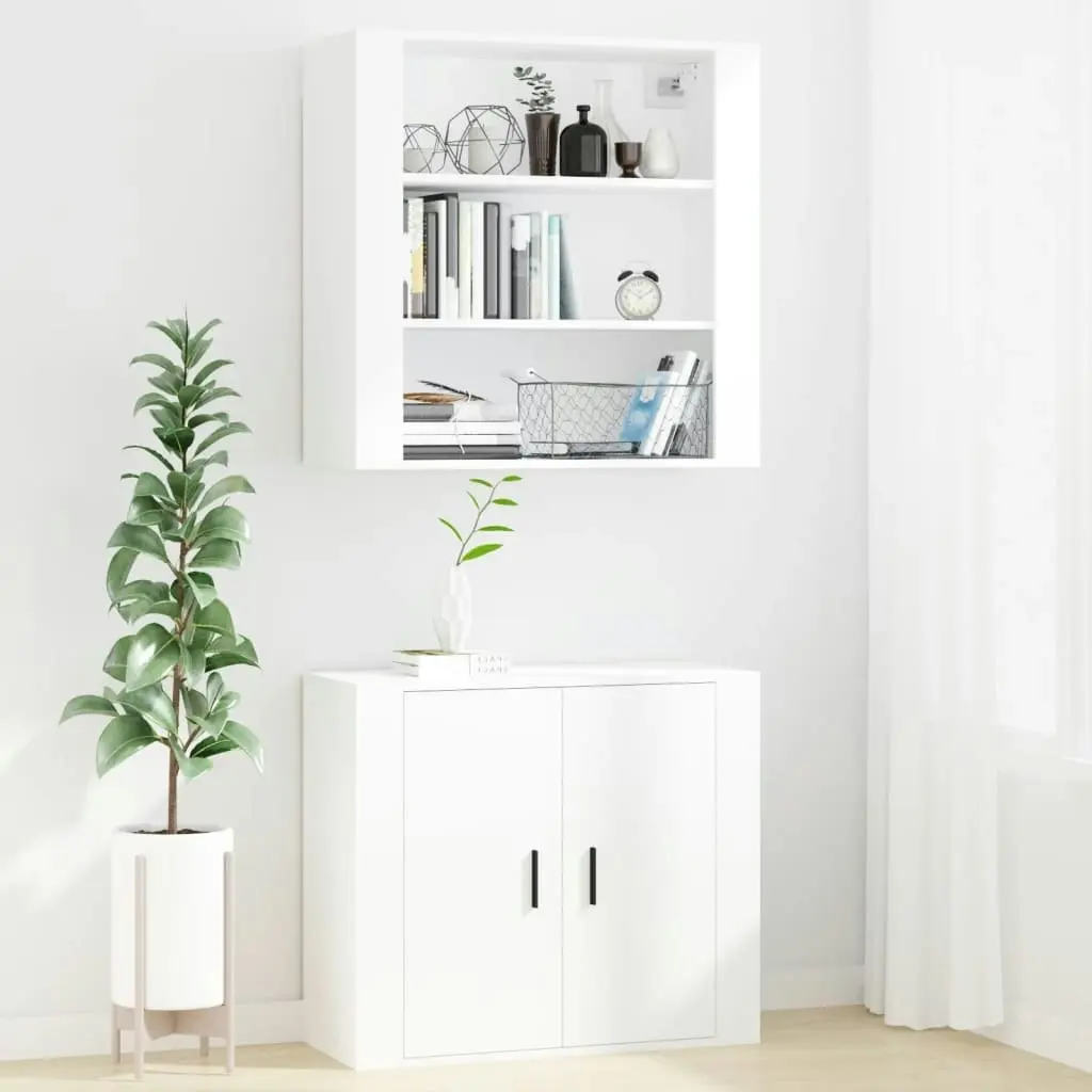 Wall Cabinet White 80x33x80 cm Engineered Wood 816592