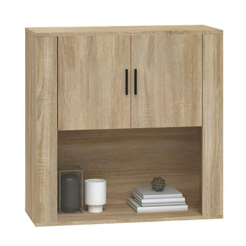 Wall Cabinet Sonoma Oak 80x33x80 cm Engineered Wood 816587