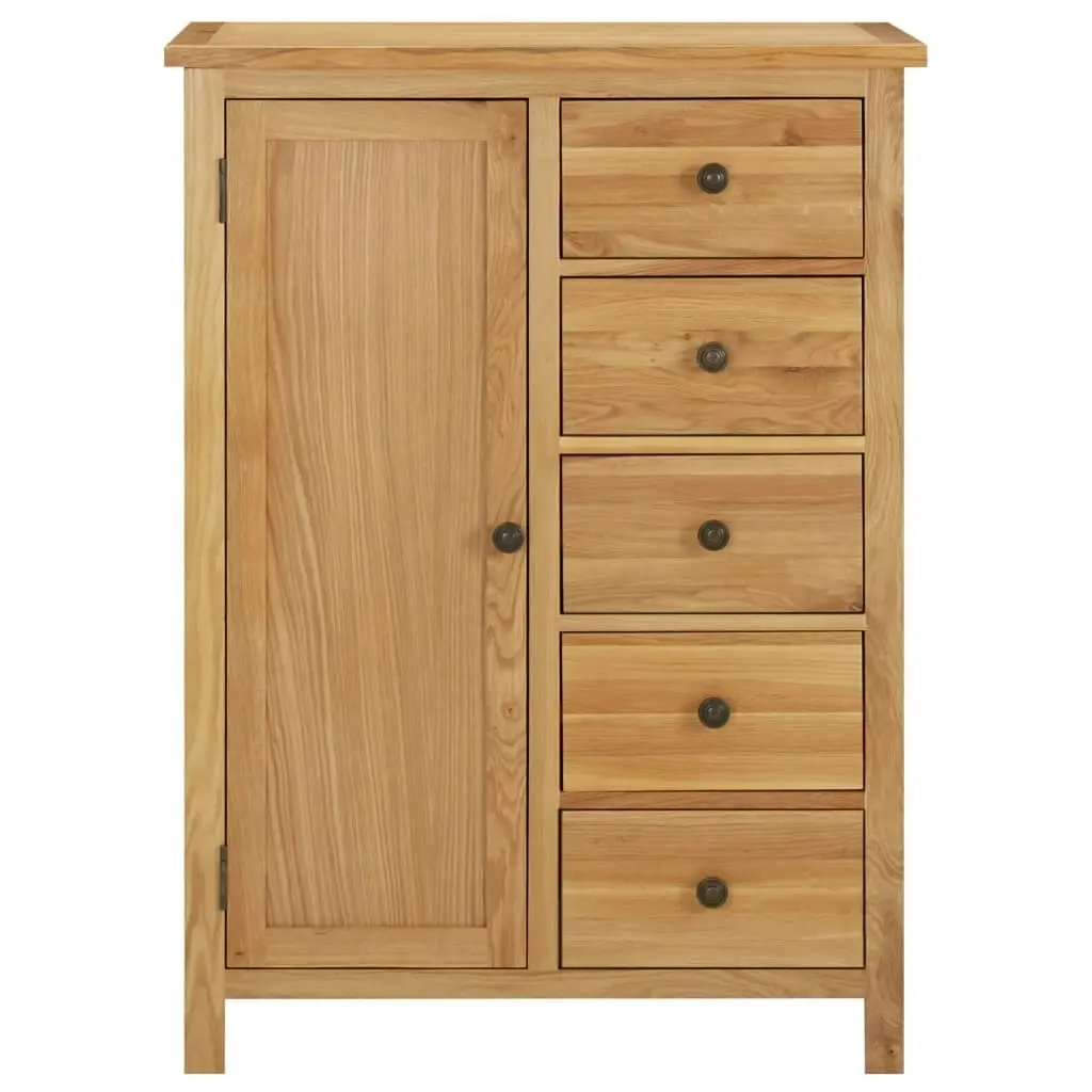 Wardrobe 76x52x105 cm Solid Oak Wood 289199