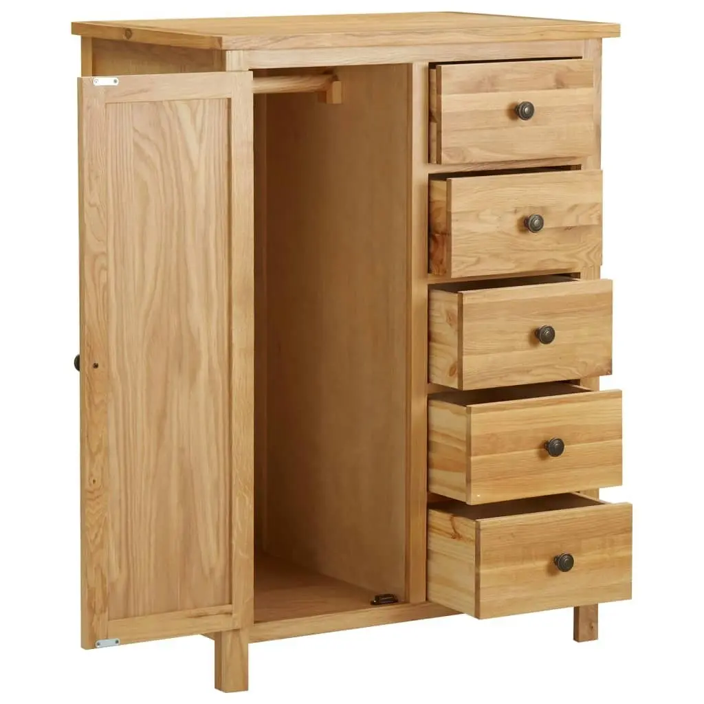 Wardrobe 76x52x105 cm Solid Oak Wood 289199