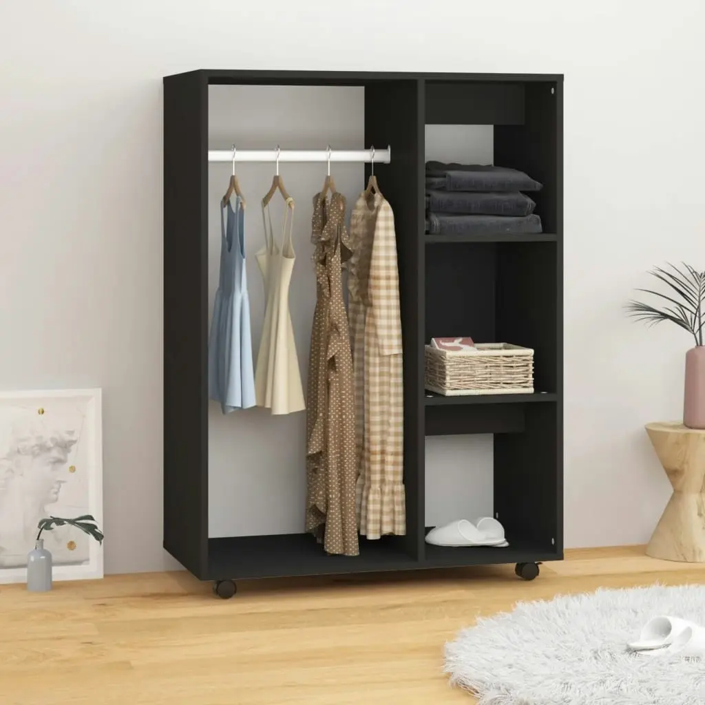 Wardrobe Black 80x40x110 cm Engineered Wood 808514