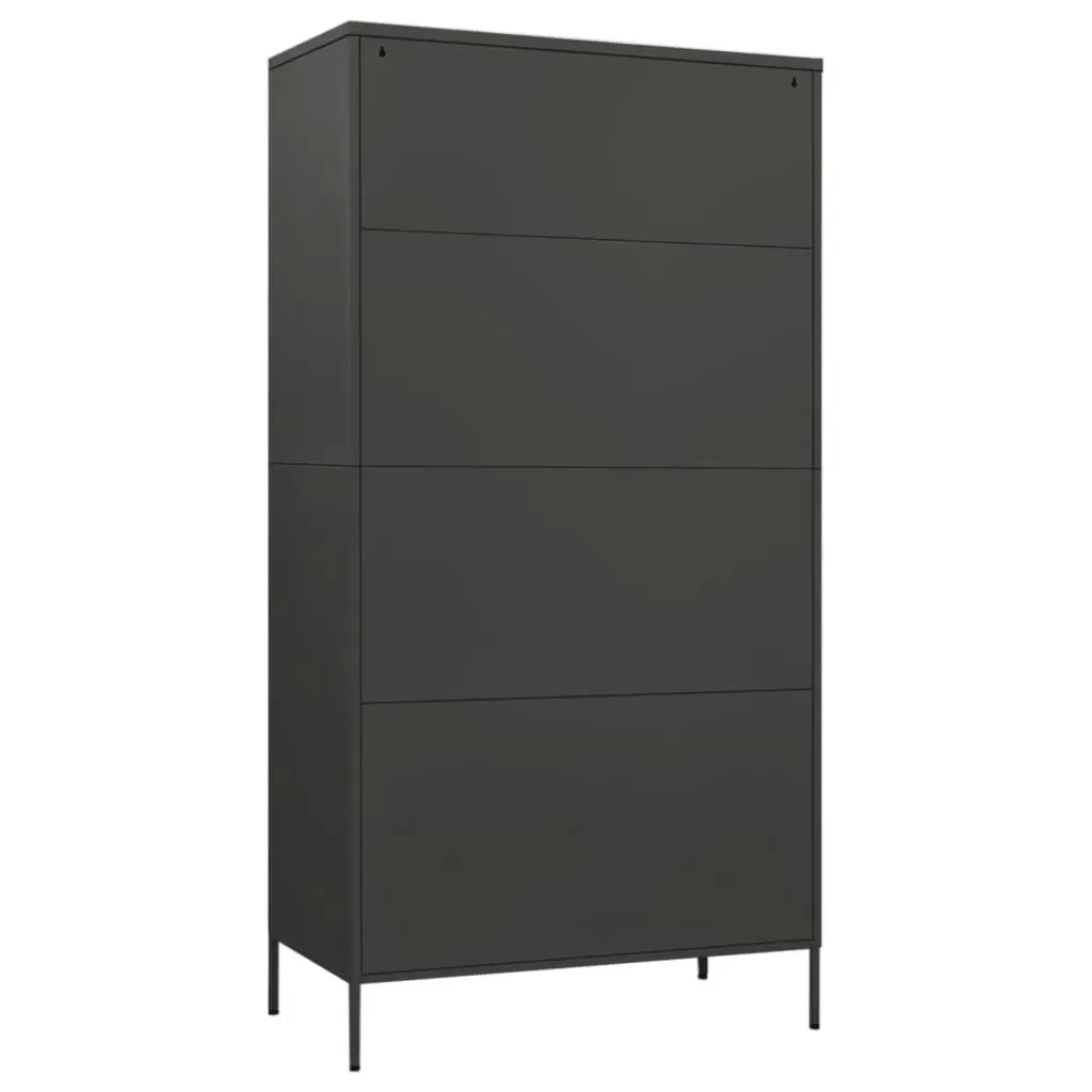 Wardrobe Anthracite 90x50x180 cm Steel 336249