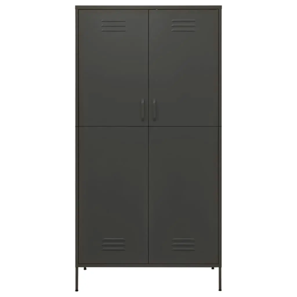 Wardrobe Anthracite 90x50x180 cm Steel 336249