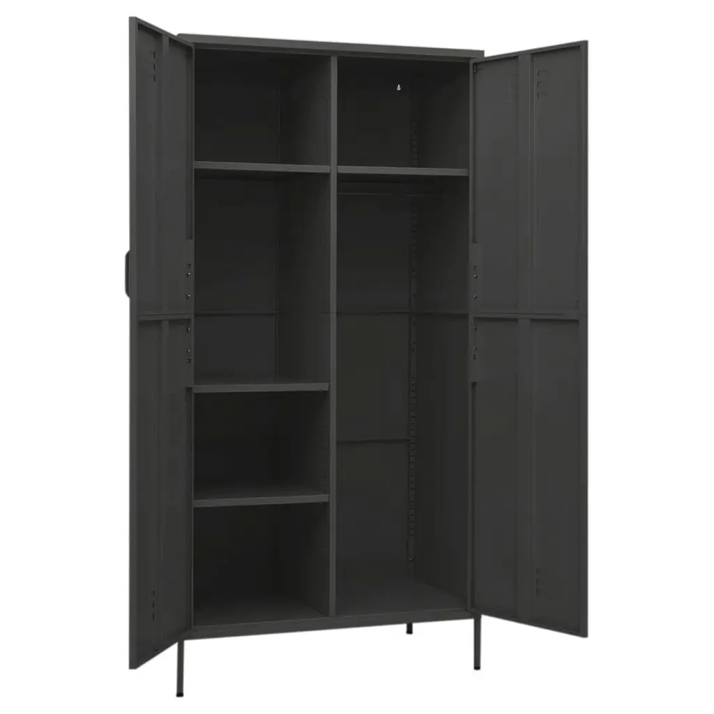 Wardrobe Anthracite 90x50x180 cm Steel 336249