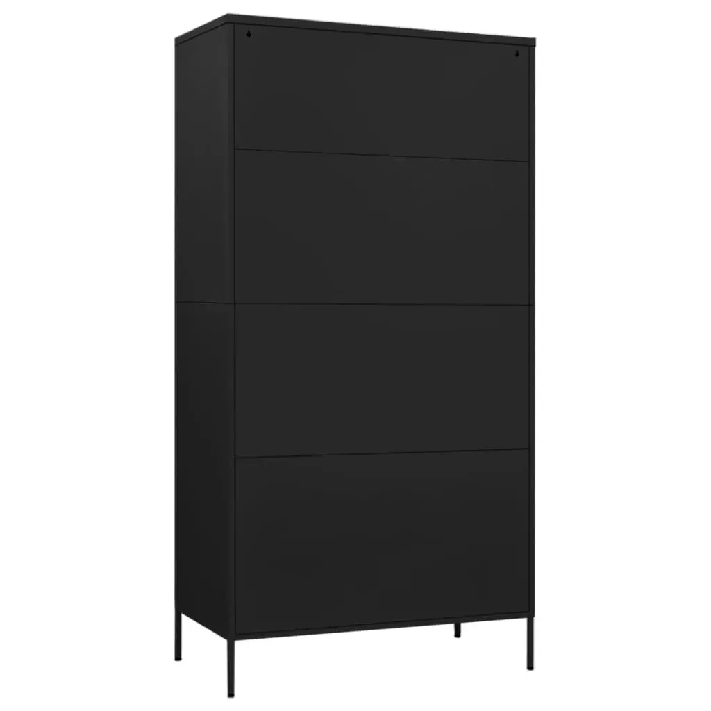 Wardrobe Black 90x50x180 cm Steel 336250