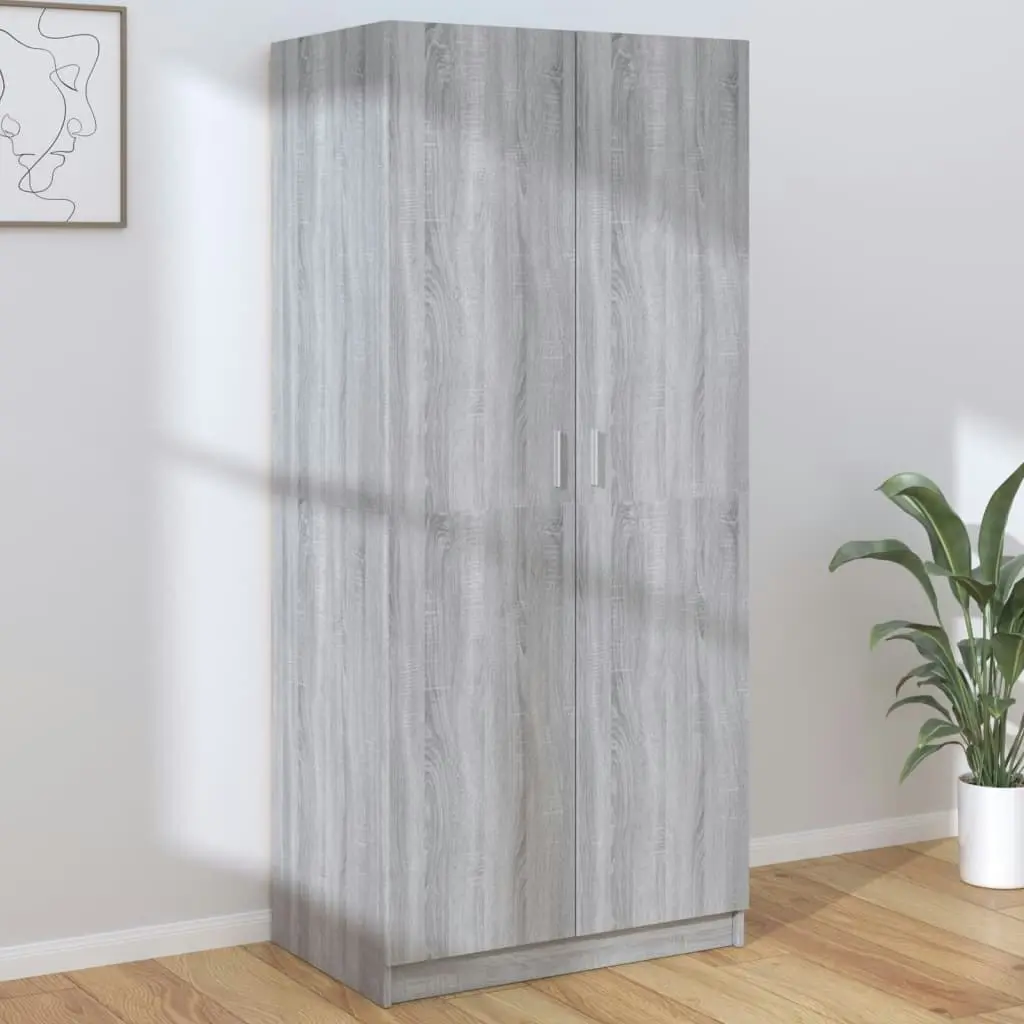 Wardrobe Grey Sonoma 80x52x180 cm Engineered Wood 815352