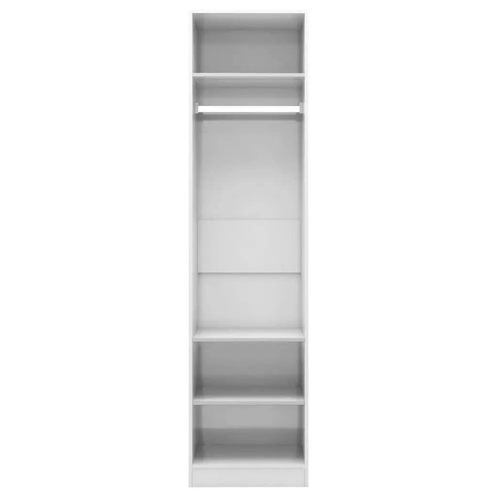 Wardrobe High Gloss White 50x50x200 cm Engineered Wood 800240