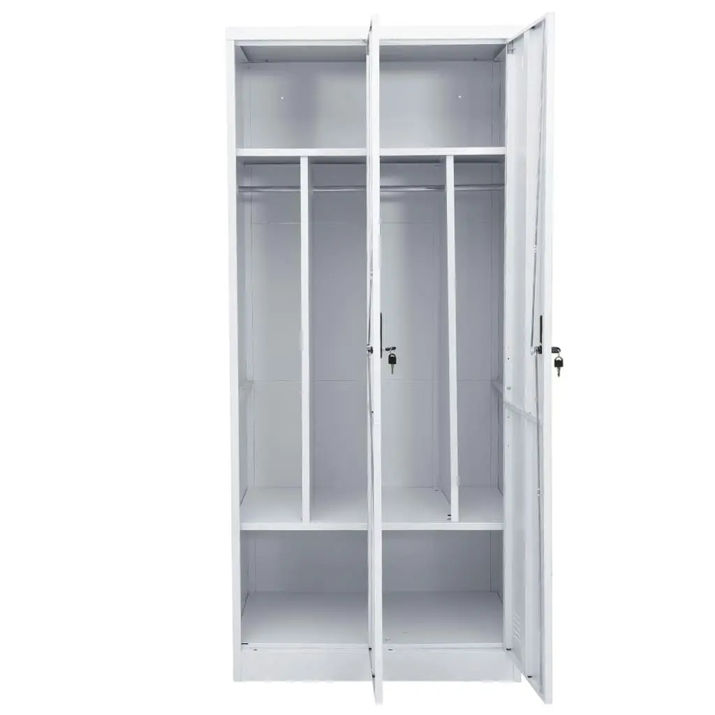 Wardrobe Light Grey 80x50x180 cm Steel 335967