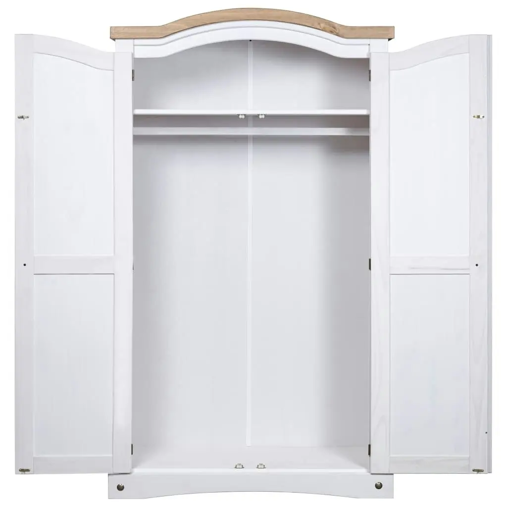 Wardrobe Mexican Pine Corona Range 2 Doors White 282620