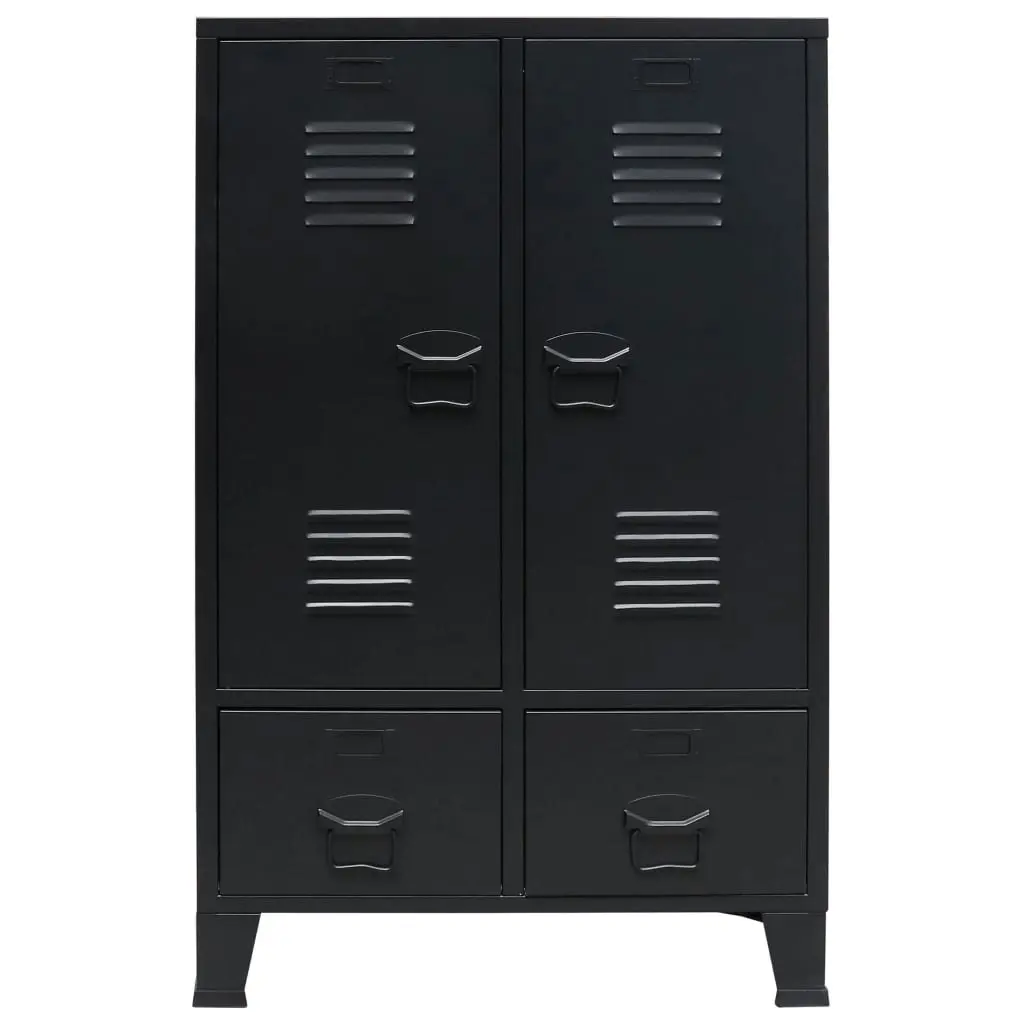 Wardrobe Metal Industrial Style 67x35x107 cm Black 245960