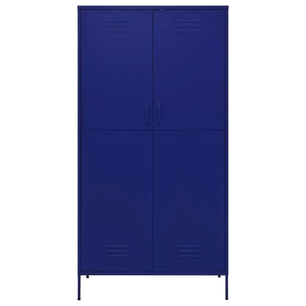 Wardrobe Navy Blue 90x50x180 cm Steel 336244