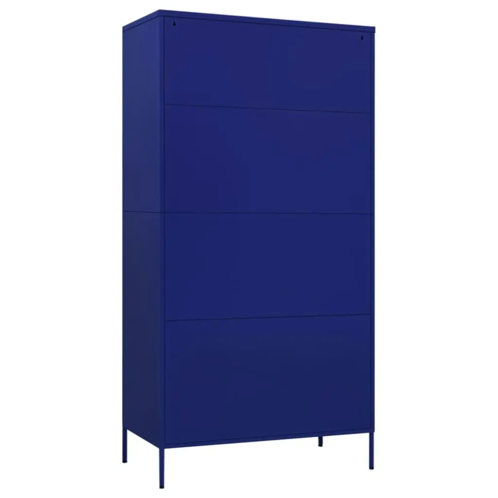 Wardrobe Navy Blue 90x50x180 cm Steel 336244