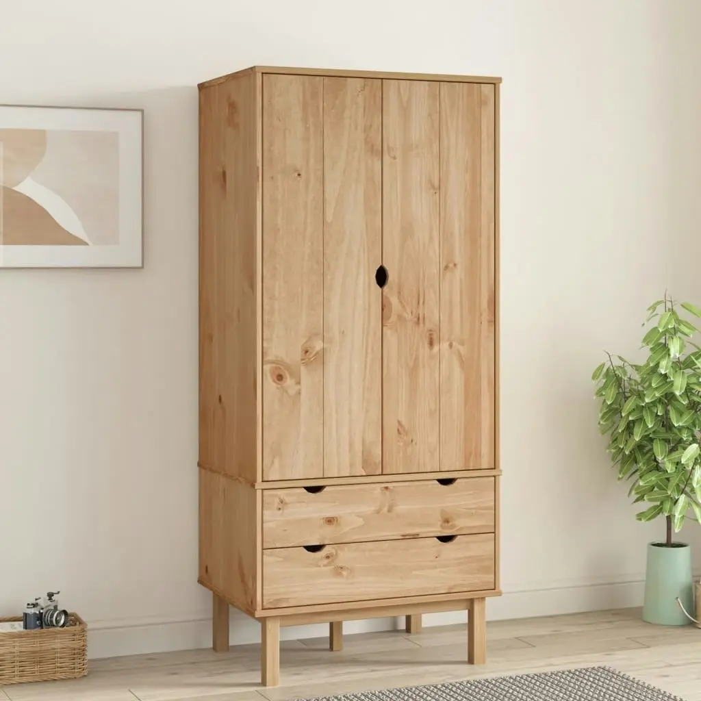 Wardrobe OTTA 76.5x53x172 cm Solid Wood Pine 348588