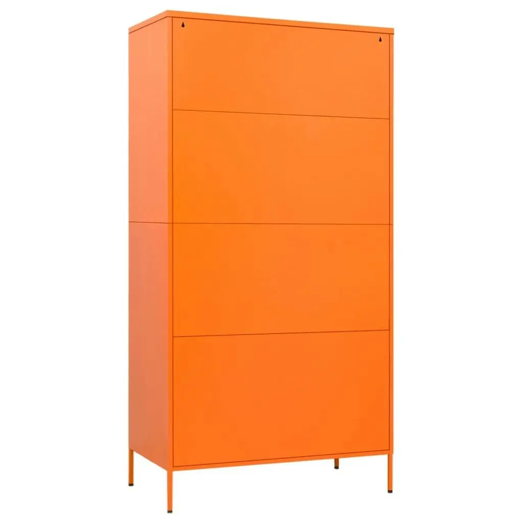 Wardrobe Orange 90x50x180 cm Steel 336246