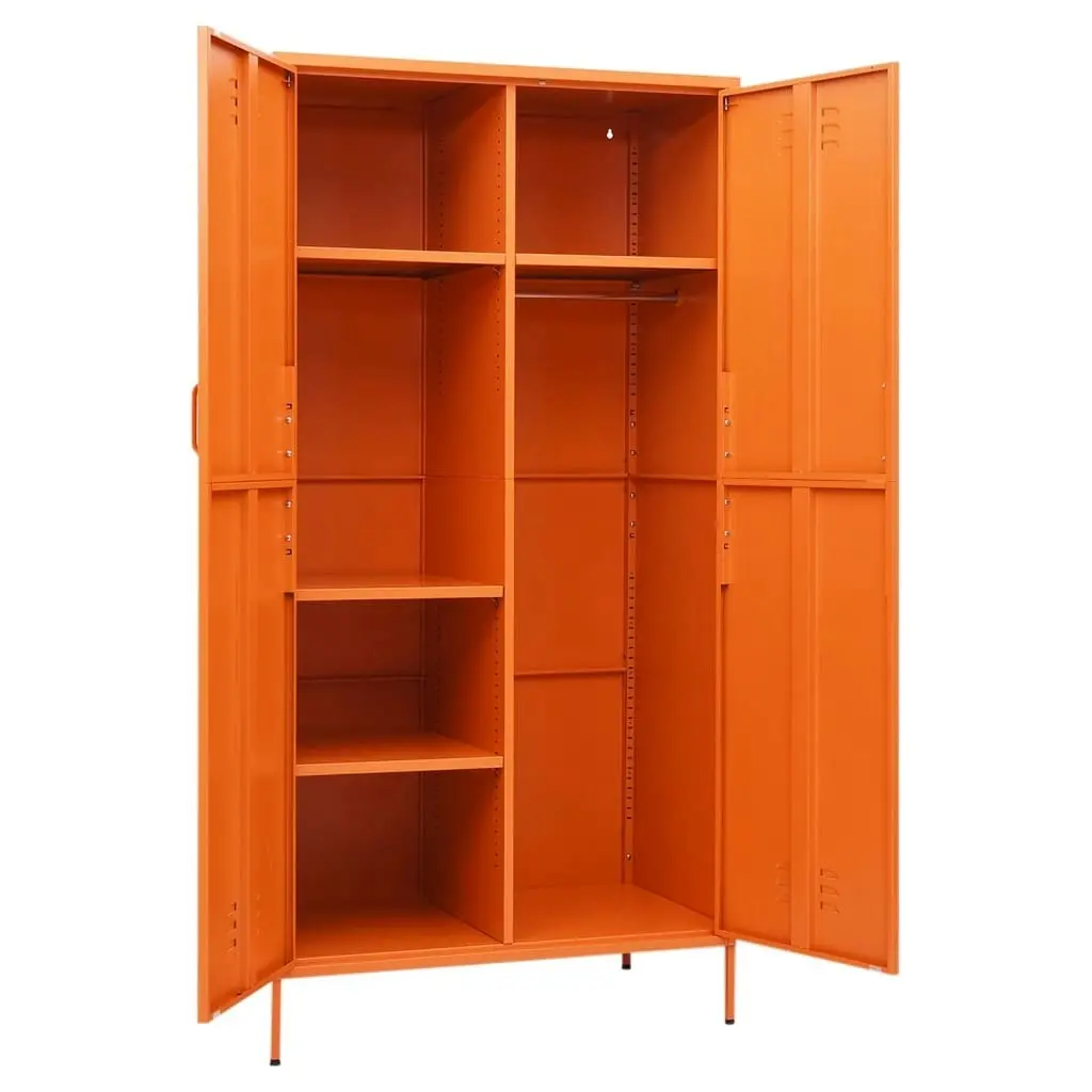 Wardrobe Orange 90x50x180 cm Steel 336246