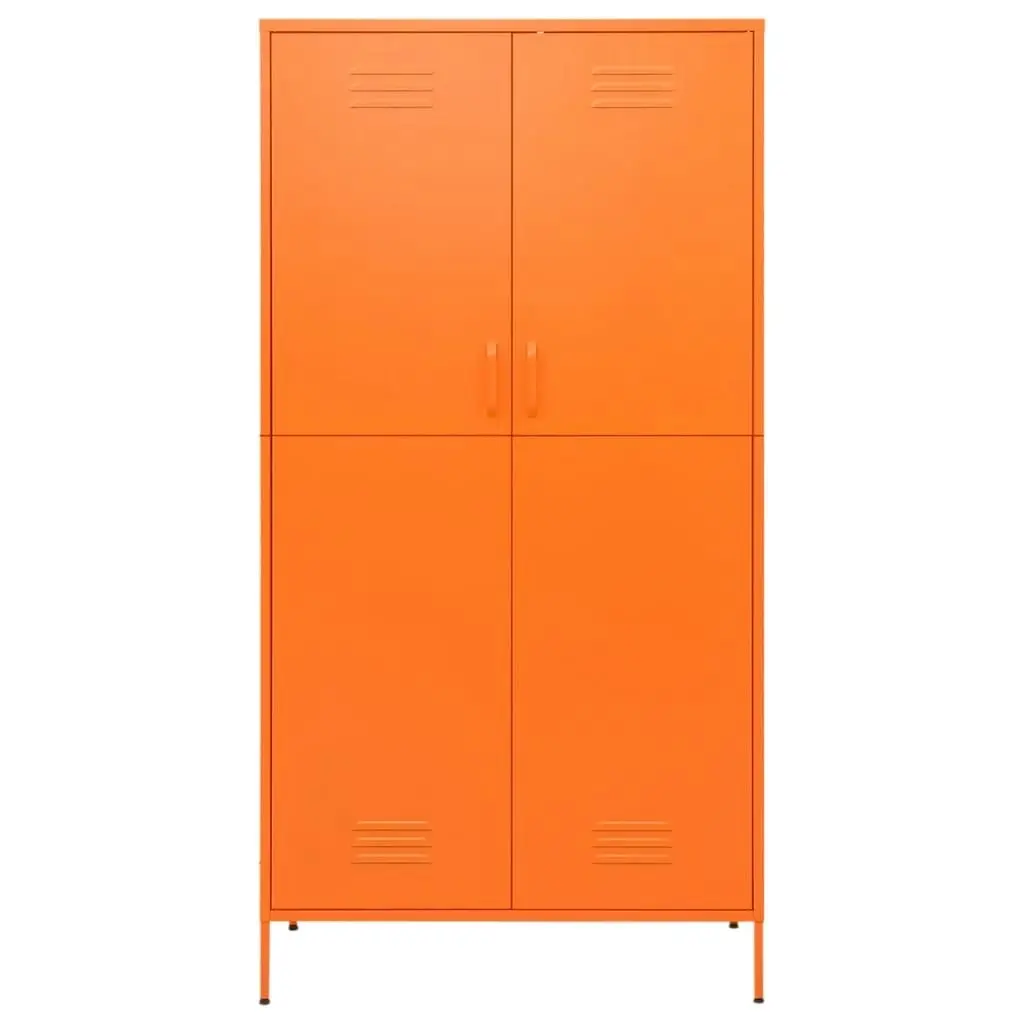 Wardrobe Orange 90x50x180 cm Steel 336246