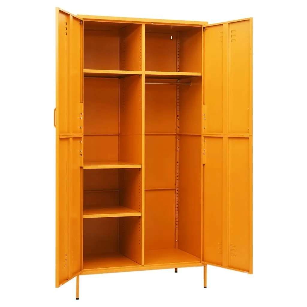 Wardrobe Mustard Yellow 90x50x180 cm Steel 336245