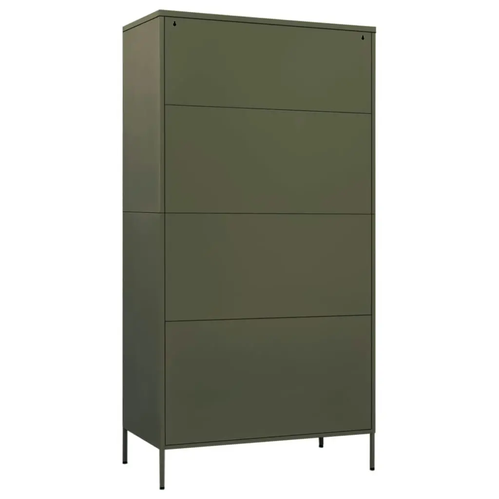 Wardrobe Olive Green 90x50x180 cm Steel 336243