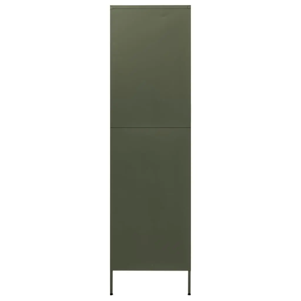 Wardrobe Olive Green 90x50x180 cm Steel 336243