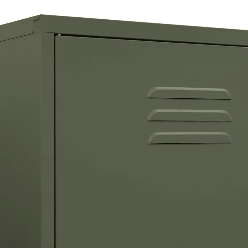 Wardrobe Olive Green 90x50x180 cm Steel 336243