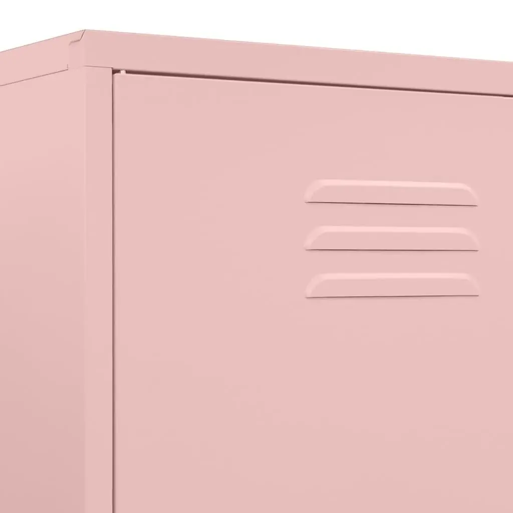 Wardrobe Pink 90x50x180 cm Steel 336247