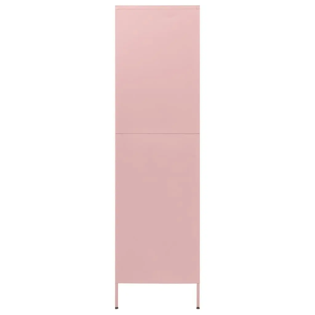 Wardrobe Pink 90x50x180 cm Steel 336247