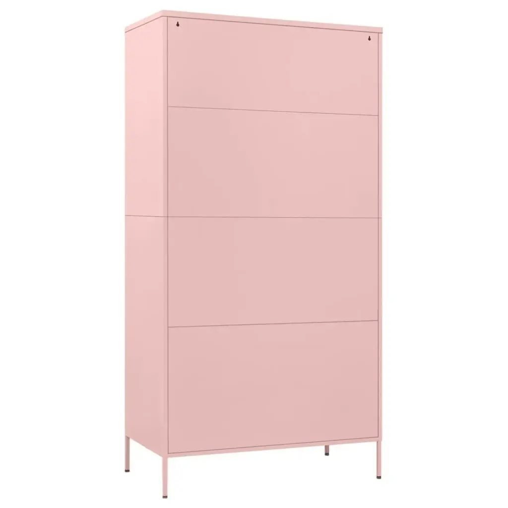 Wardrobe Pink 90x50x180 cm Steel 336247