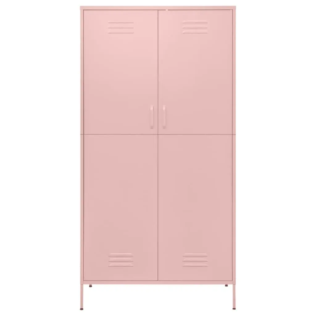 Wardrobe Pink 90x50x180 cm Steel 336247