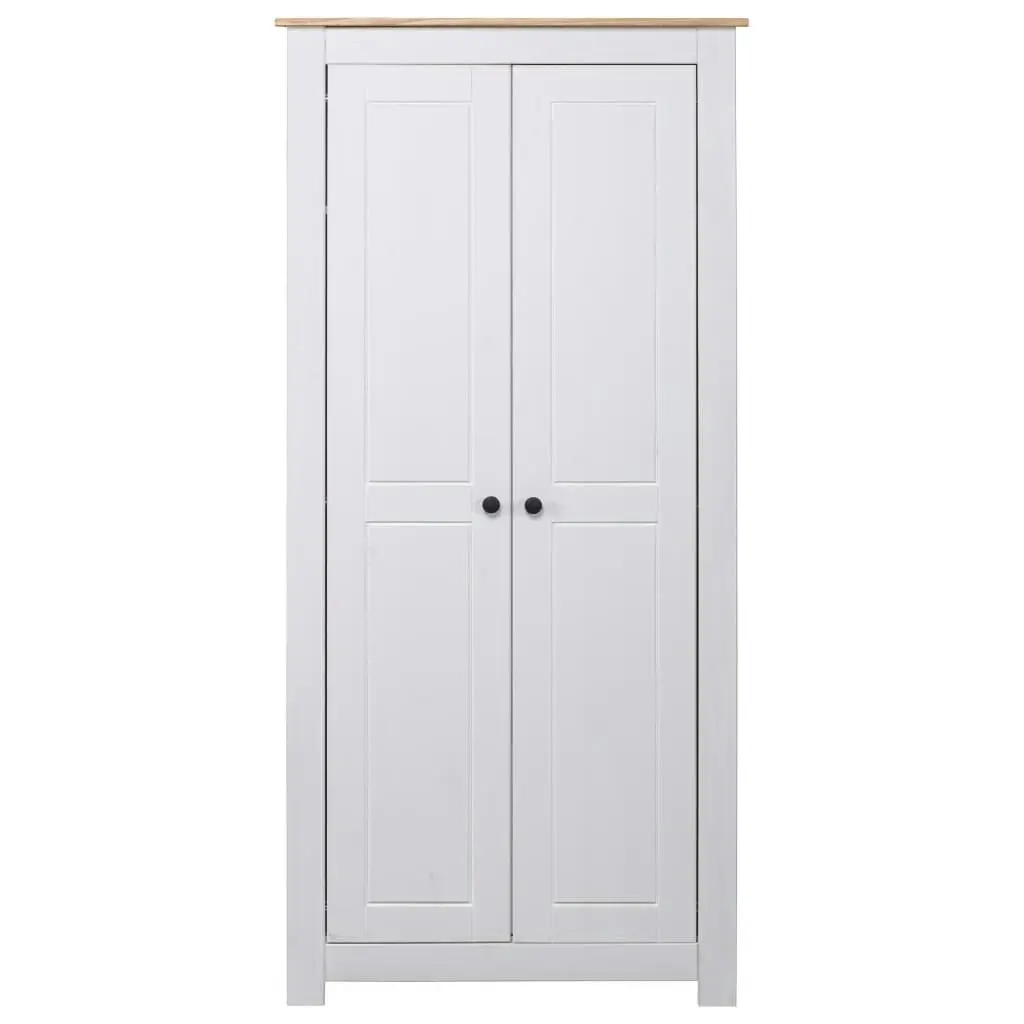 Wardrobe White 80x50x171.5 cm Solid Pine Panama Range 282666