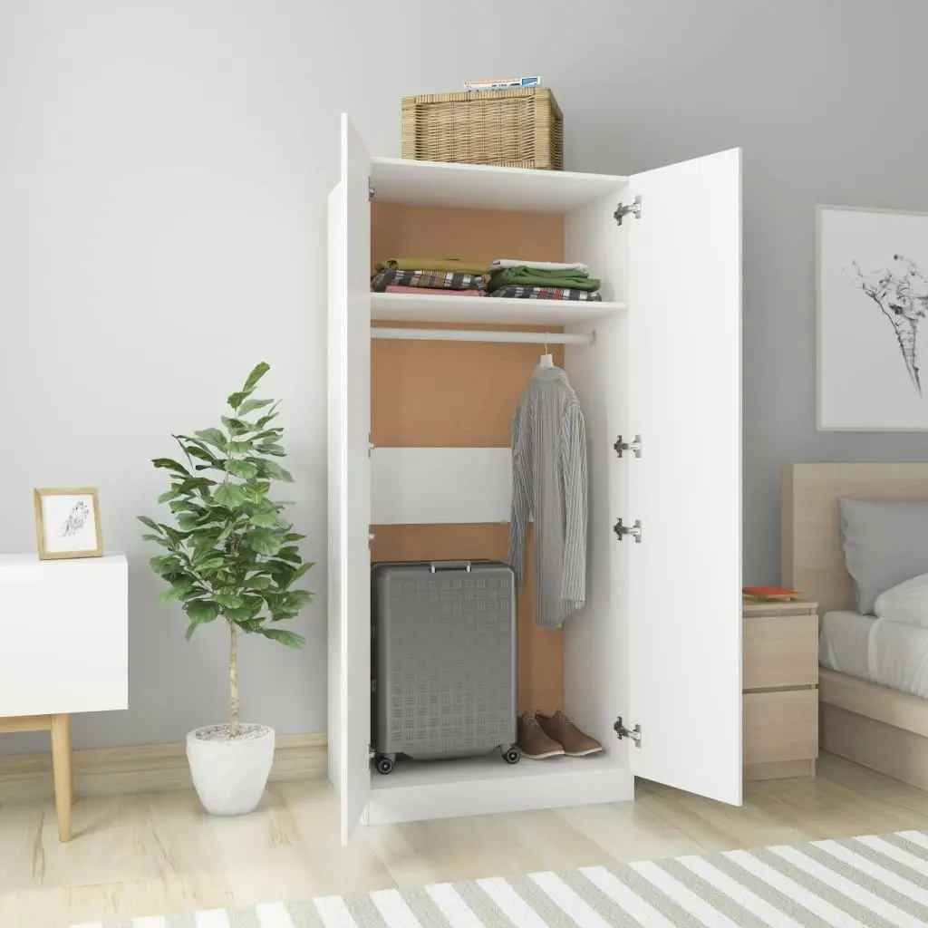 Wardrobe White 80x52x180 cm Engineered Wood 800621