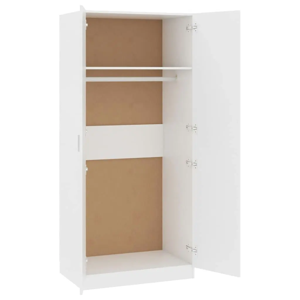 Wardrobe White 80x52x180 cm Engineered Wood 800621