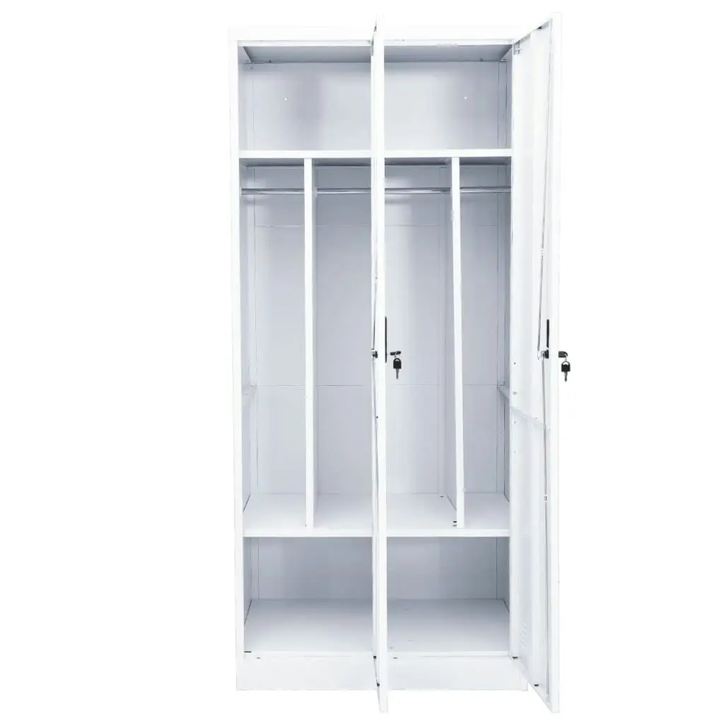 Wardrobe White 80x50x180 cm Steel 335966