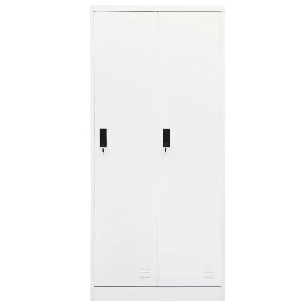 Wardrobe White 80x50x180 cm Steel 335966