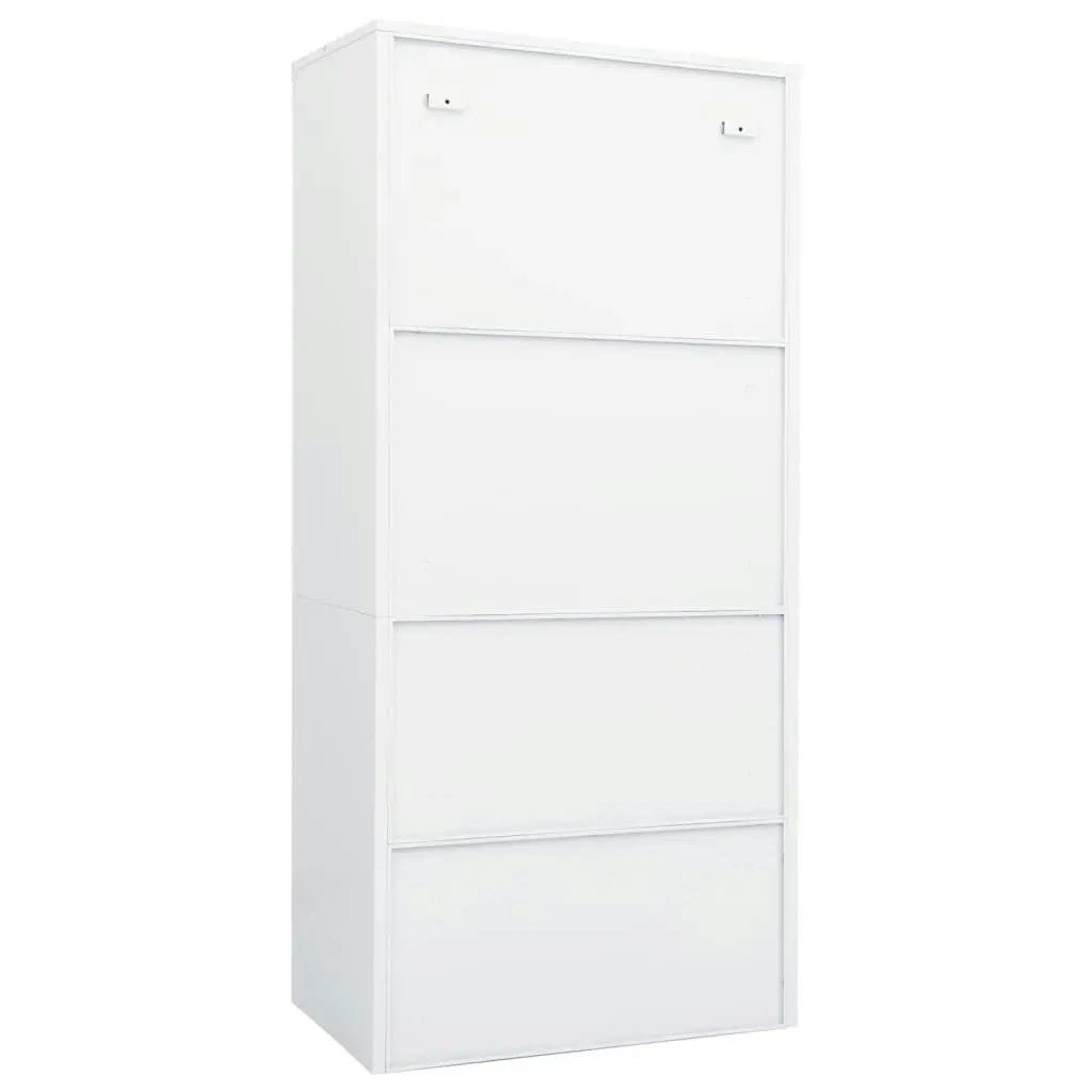 Wardrobe White 80x50x180 cm Steel 335966