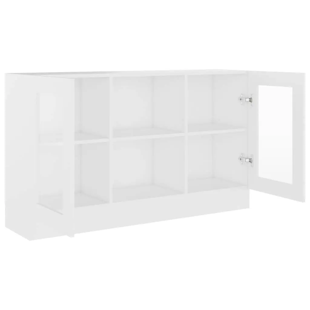 Vitrine Cabinet White 120x30.5x70 cm Engineered Wood 802786