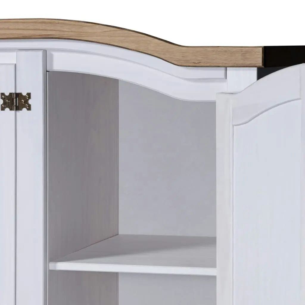 Wardrobe Mexican Pine Corona Range 3 Doors White 282622