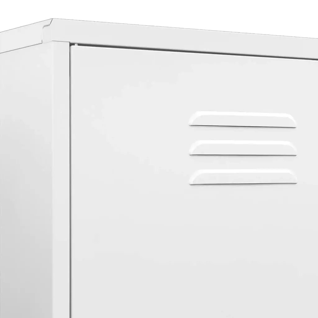 Wardrobe White 90x50x180 cm Steel 336251