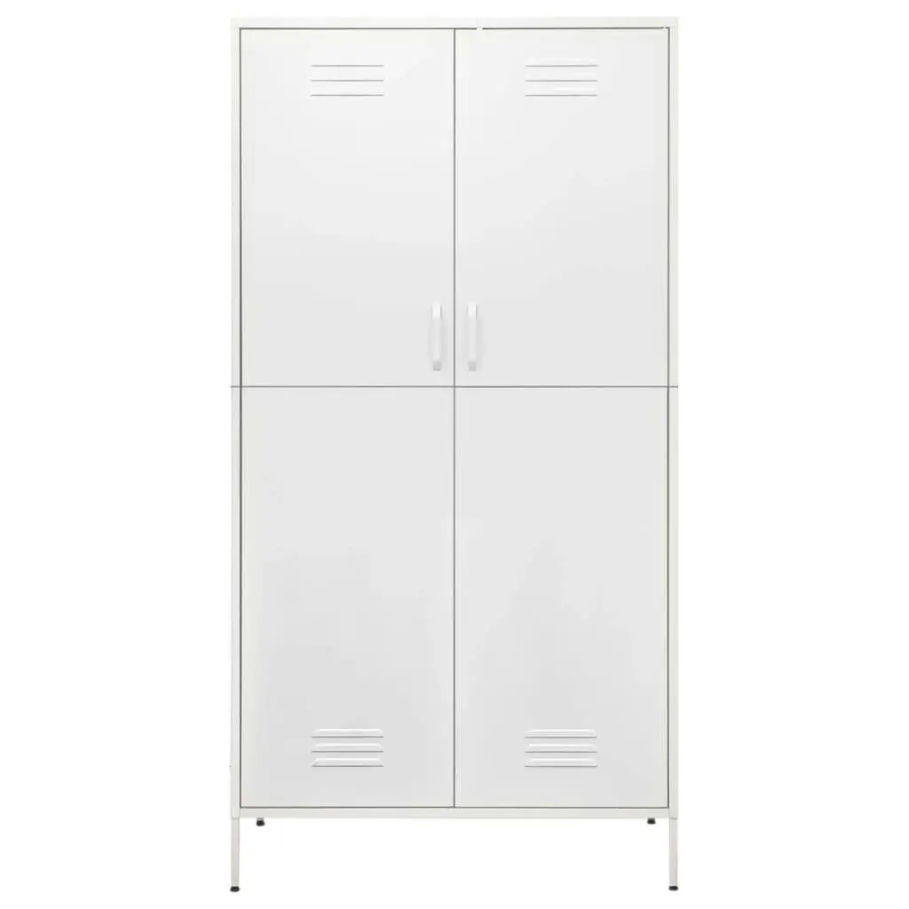 Wardrobe White 90x50x180 cm Steel 336251