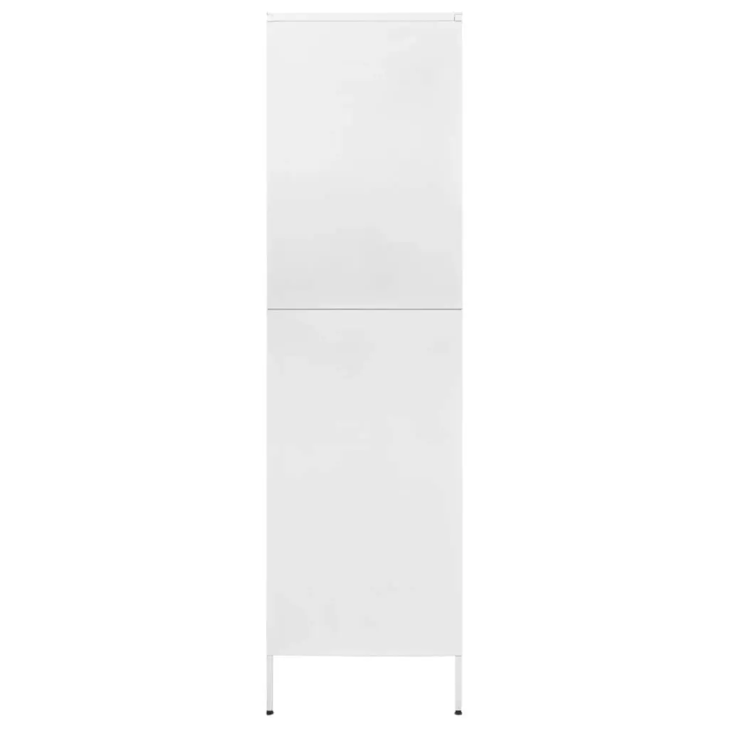 Wardrobe White 90x50x180 cm Steel 336251