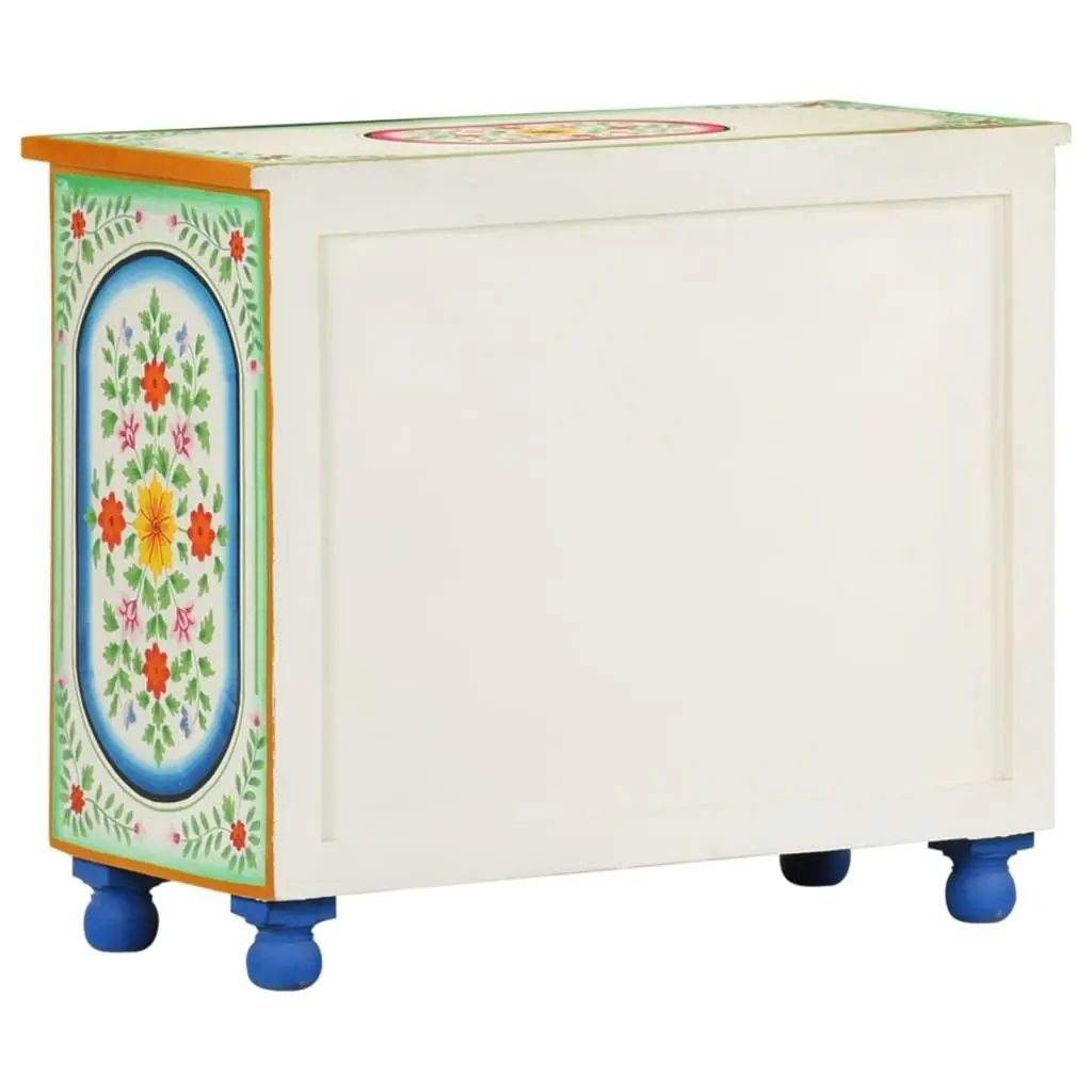 Hand Painted Sideboard 70x35x60 cm Solid Mango Wood 321665