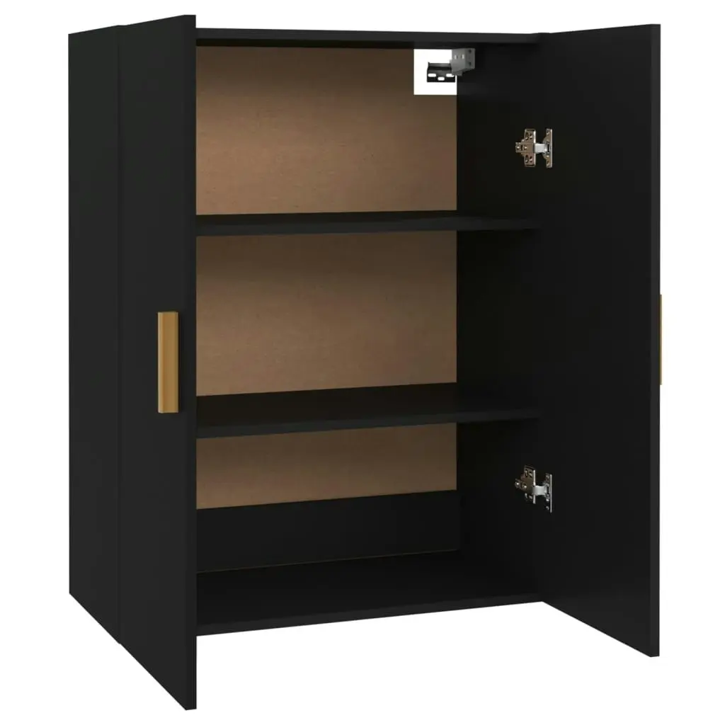 Hanging Wall Cabinet Black 69.5x34x90 cm 812259